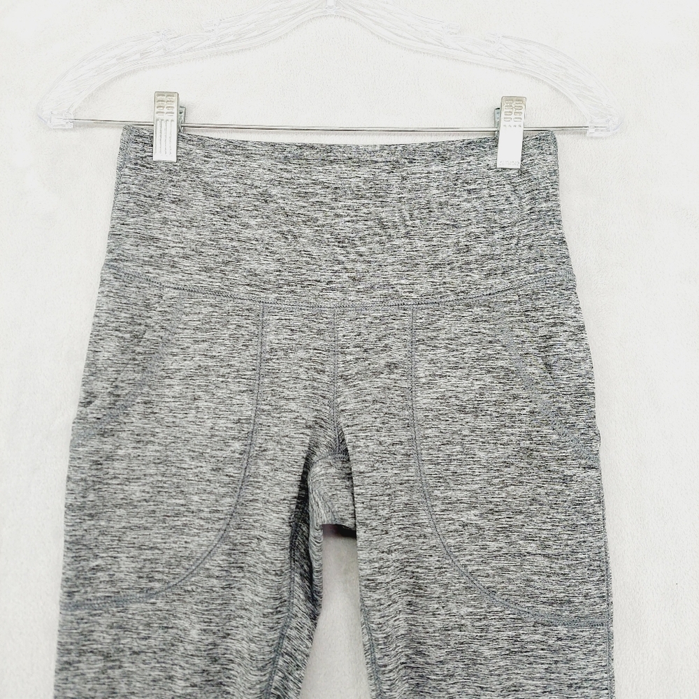 New N By Zella Grey Mid Waist Gray Leggings P3810